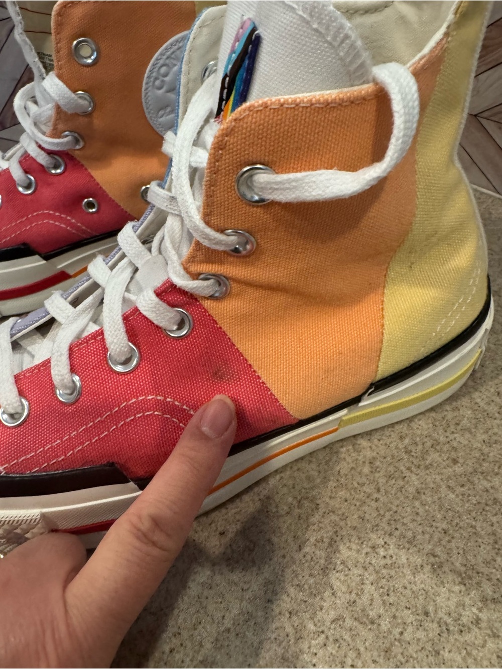Converse Chuck 70 plus hi “pride proud to be”” mens 5.5 or ladies 7.5 A06029C - Picture 8 of 9